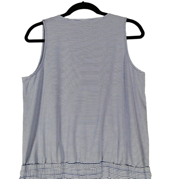 Vineyard Vines Sleeveless Blue White Striped Sankaty Romper Cover-Up - Sz M - Picture 10 of 15
